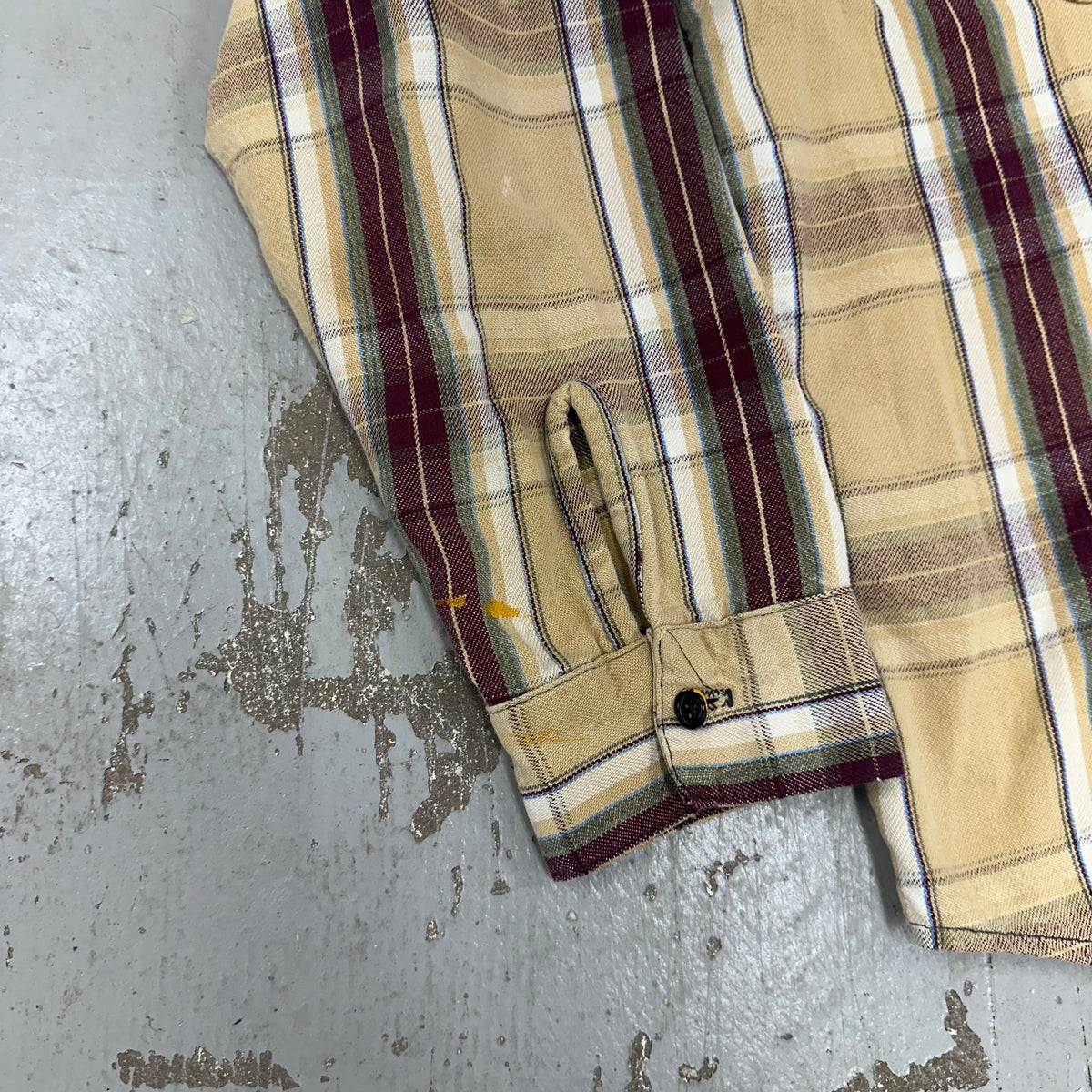 1970’s/80’s Five Brothers Plaid Cotton Flannel Shirt XL