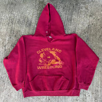 1970’s Russell Athletic Cleveland Wrestling Hooded Sweatshirt 24” Chest