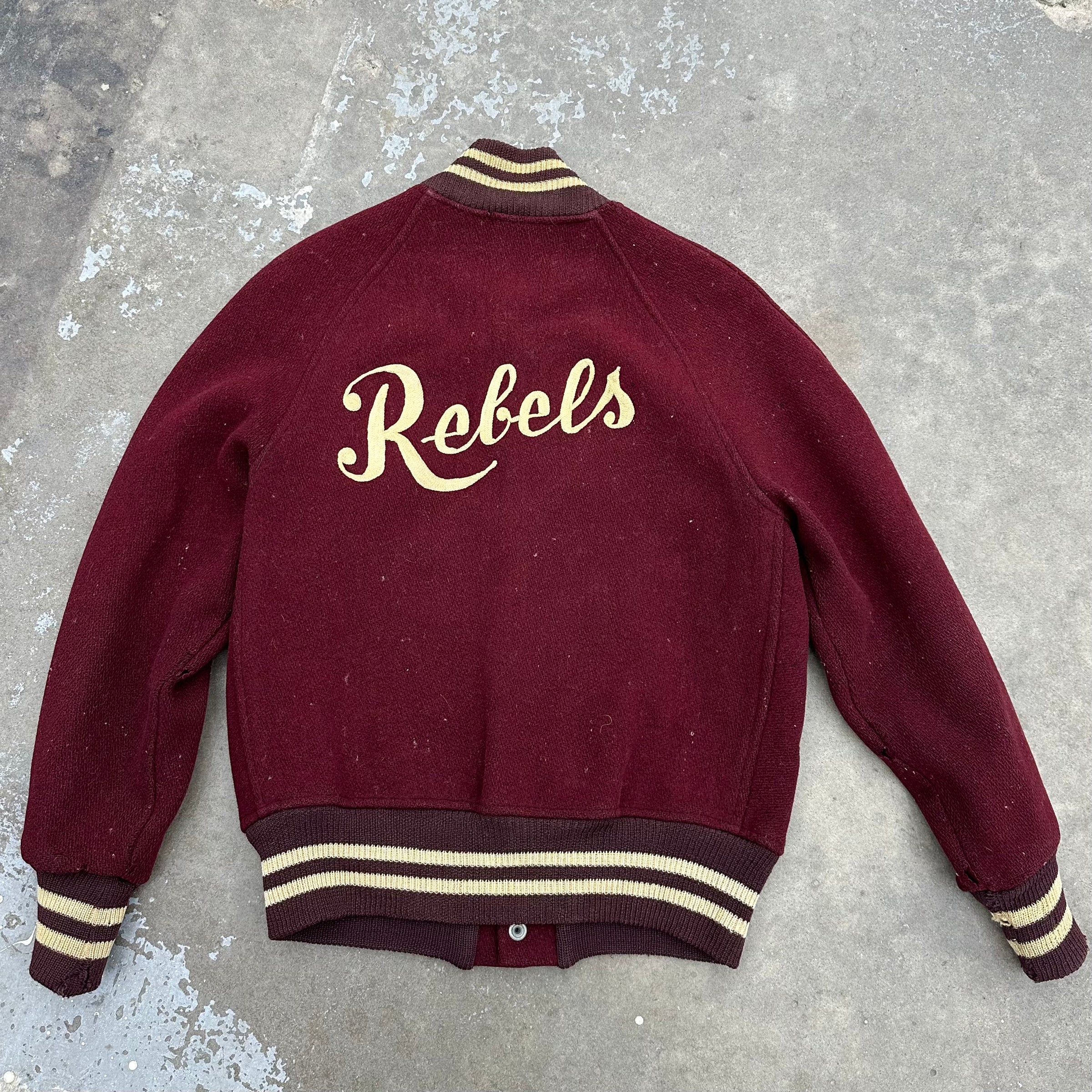 1950’s Rebels Chainstitched Varsity Jacket Small