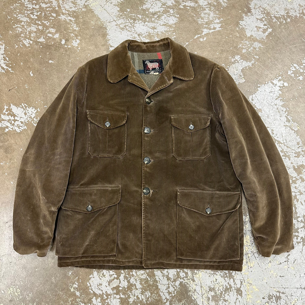 1950’s/60’s Woolrich Brown Corduroy Blanket Lined Field Jacket Size 44