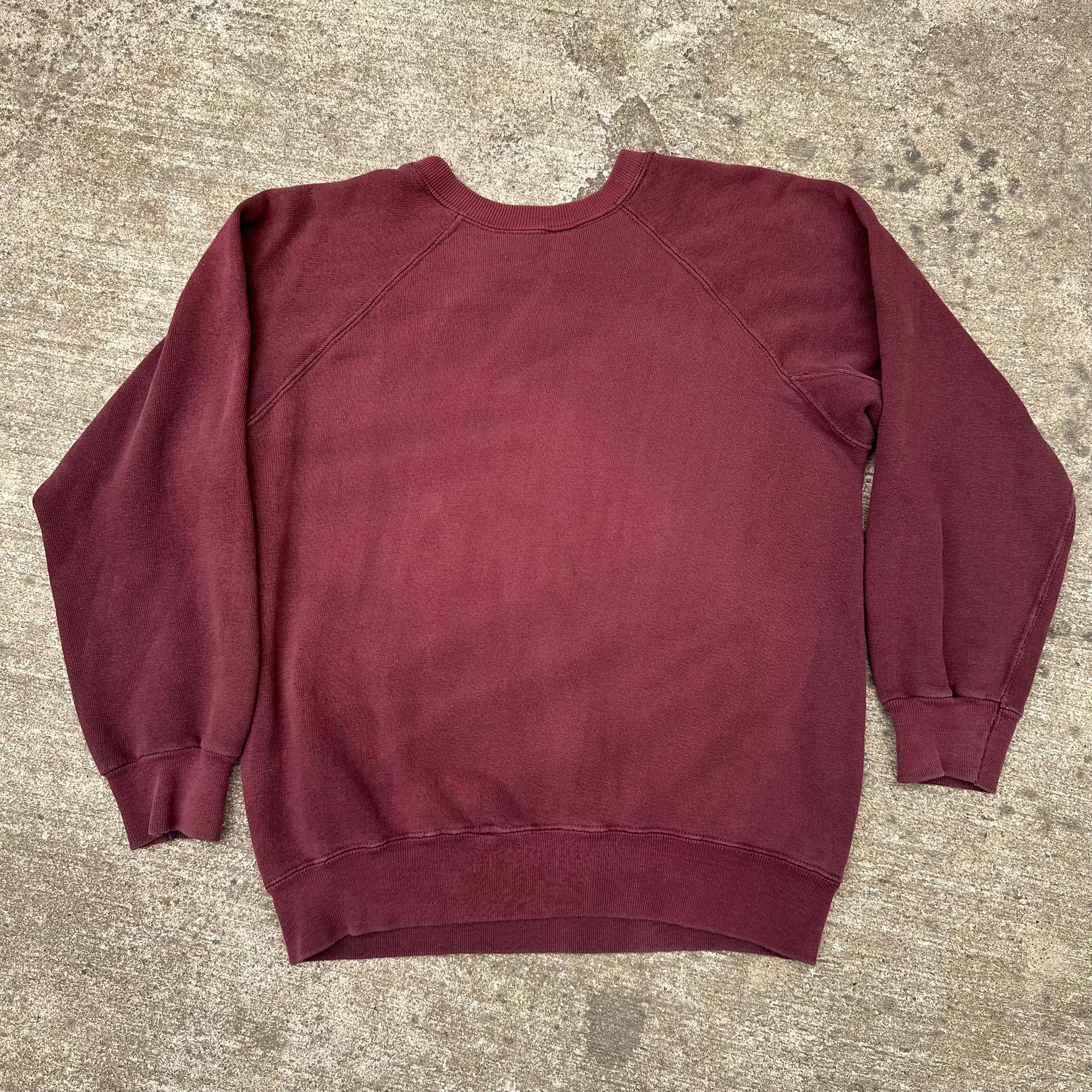 1960’s McMaster University Flock Print Raglan Crewneck Sweatshirt