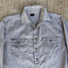 1940’s Anthony’s Buckhide Grey Cotton Work Shirt Large 24” Chest