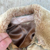 1950’s Thrashed Feather Foam Fur Collar Down Jacket Large