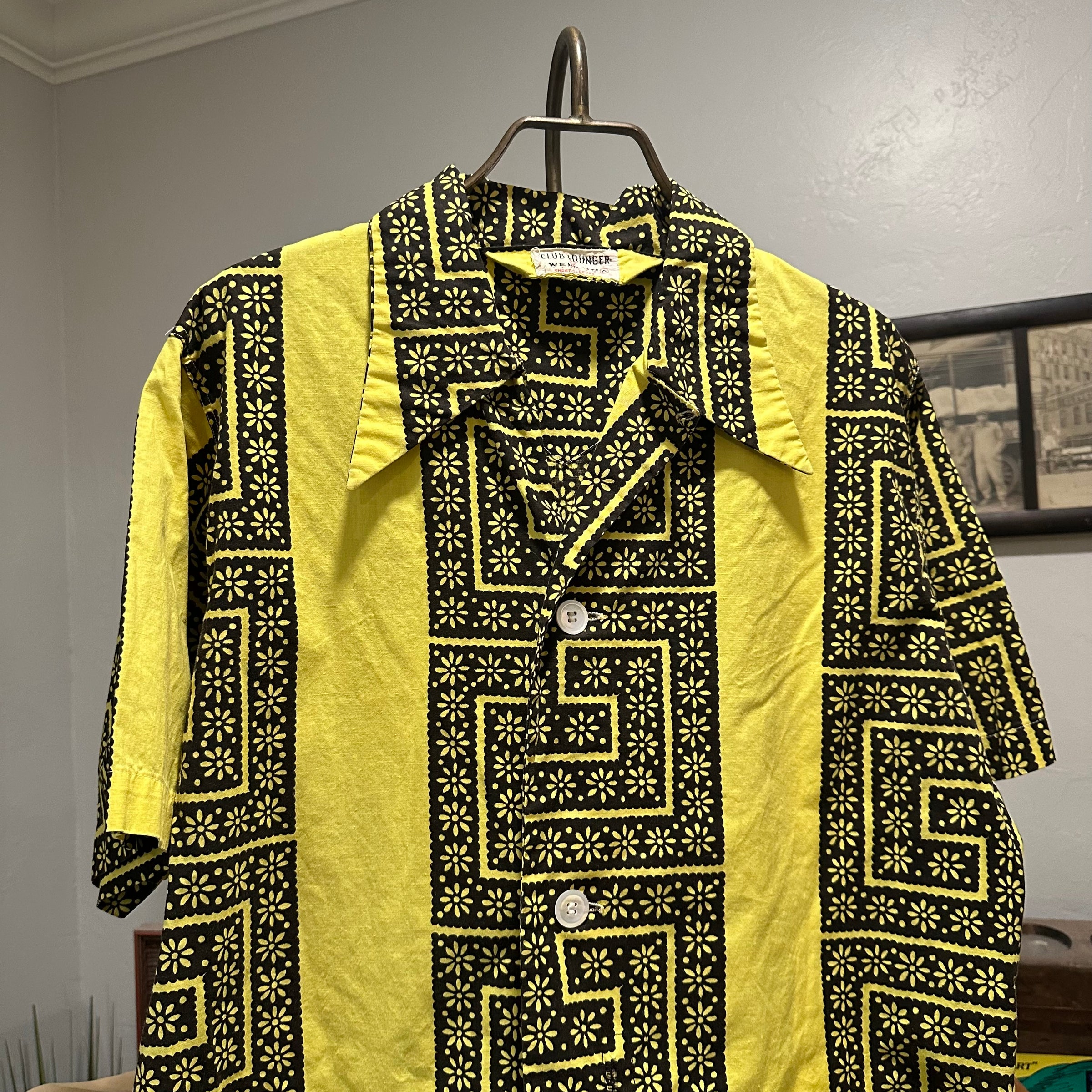 1960’s Club Lounger by Weldon Cotton Cabana Style Shirt 22” Chest