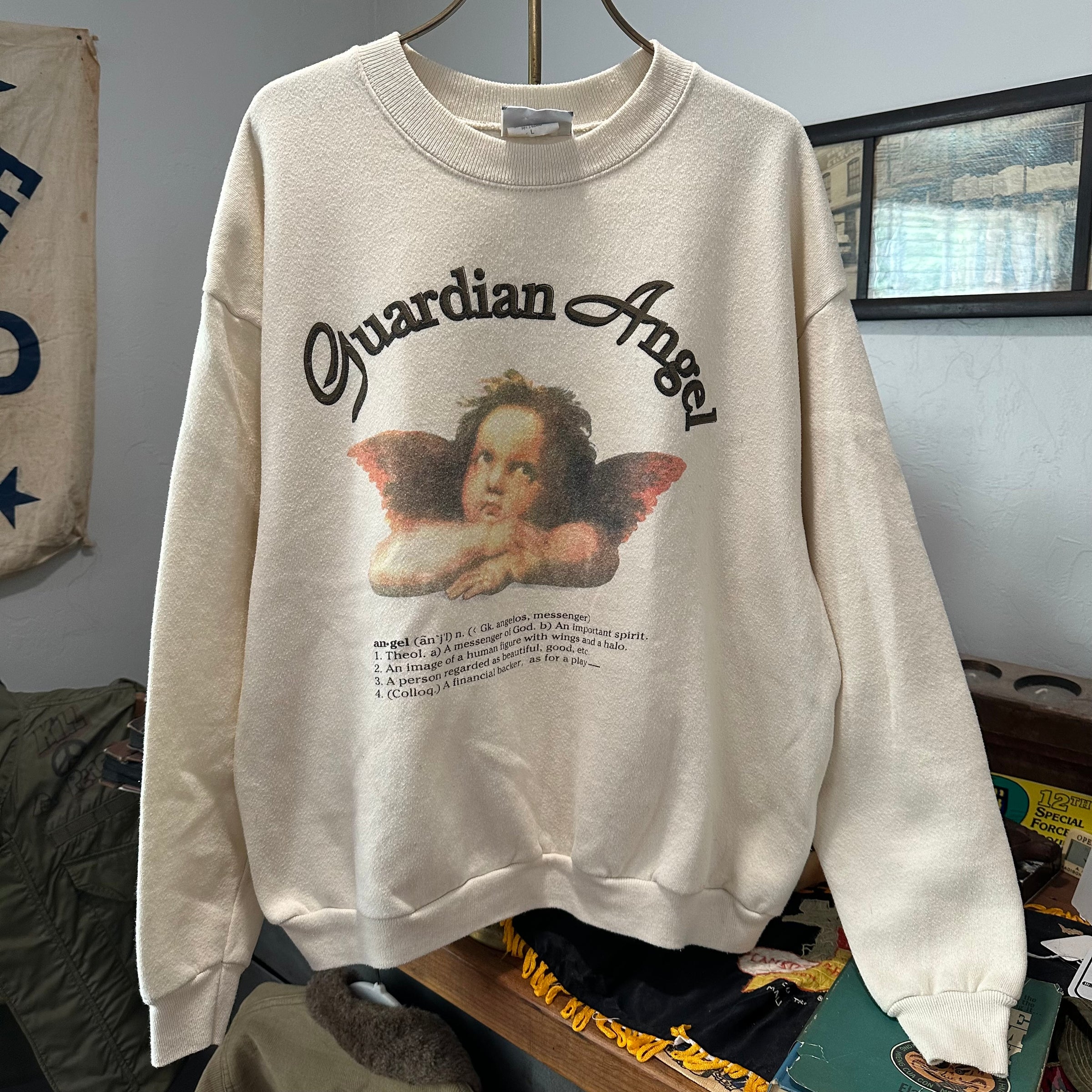 1980’s/90’s Guardian Angel Crewneck Sweatshirt Large