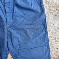 1940’s Drop Loop Blue Cotton Trousers