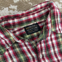 1970’s JC Penney’s Plaid Cotton Flannel Shirt Large