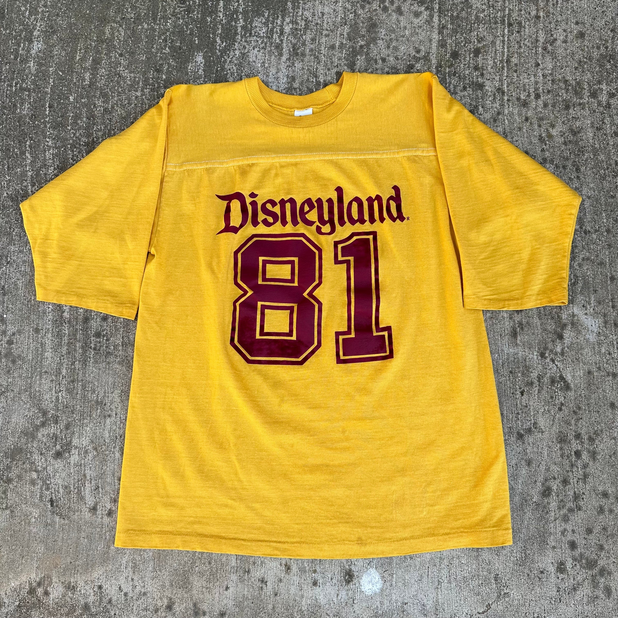 1970’s Disneyland Flock Print Jersey T-Shirt Large