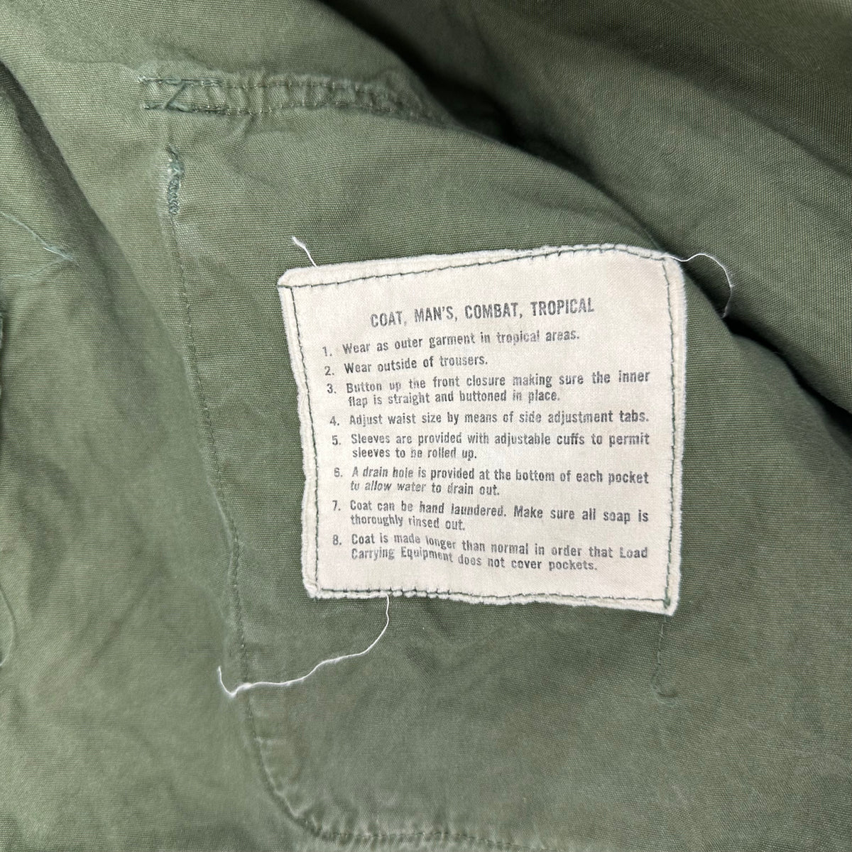 1960’s Vietnam War 2nd Pattern Poplin Jungle Jacket Medium Long