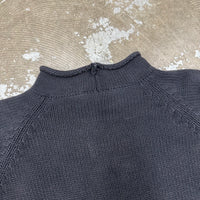 1990’s J Crew Black Cotton Roll Neck Sweater XL