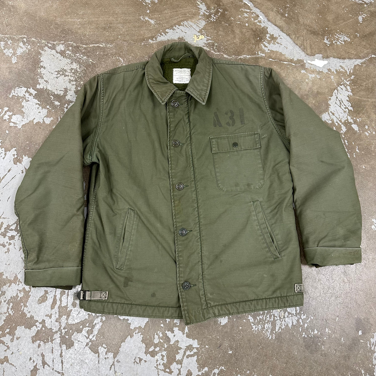 1970’s Stenciled USN A-2 Deck Jacket Large