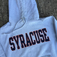 1990’s/Y2k Syracuse Champion Reverse Weave Hooded Sweatshirt Small