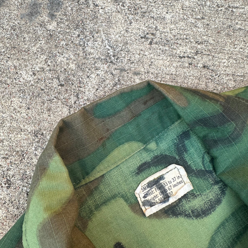1960’s Mint Named ERDL Camo Jungle Jacket Small Short