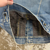 1970’s Lee Storm Rider Blanket Lined Denim Jacket 23” Chest
