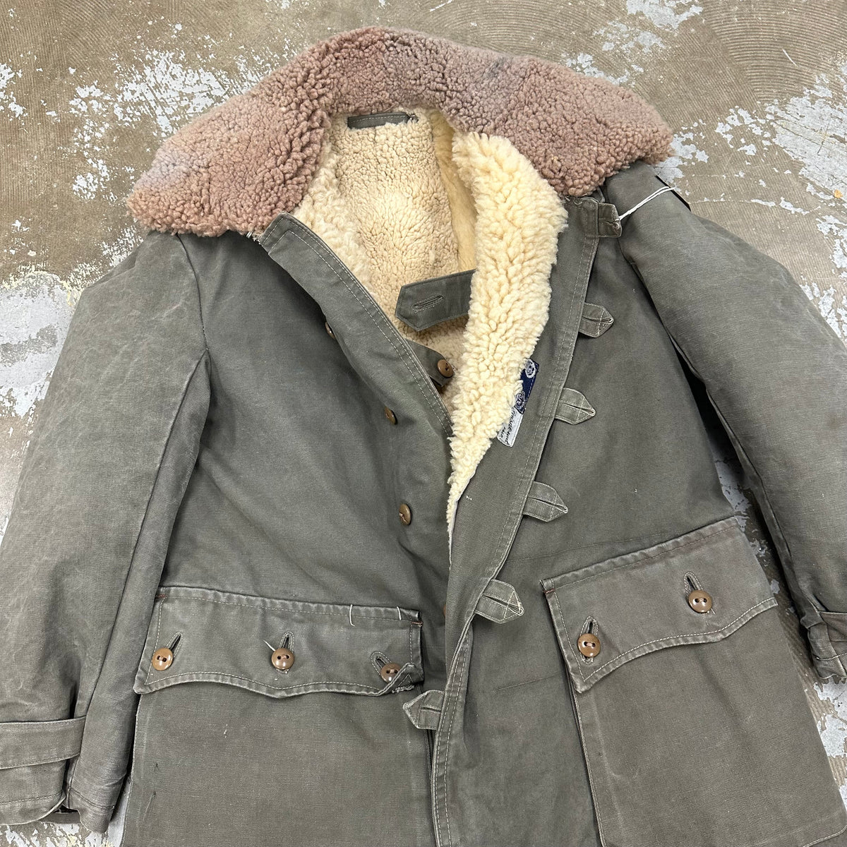 1940’s m/1944 livpäls Swedish Army Military Jacket 25.5” Chest