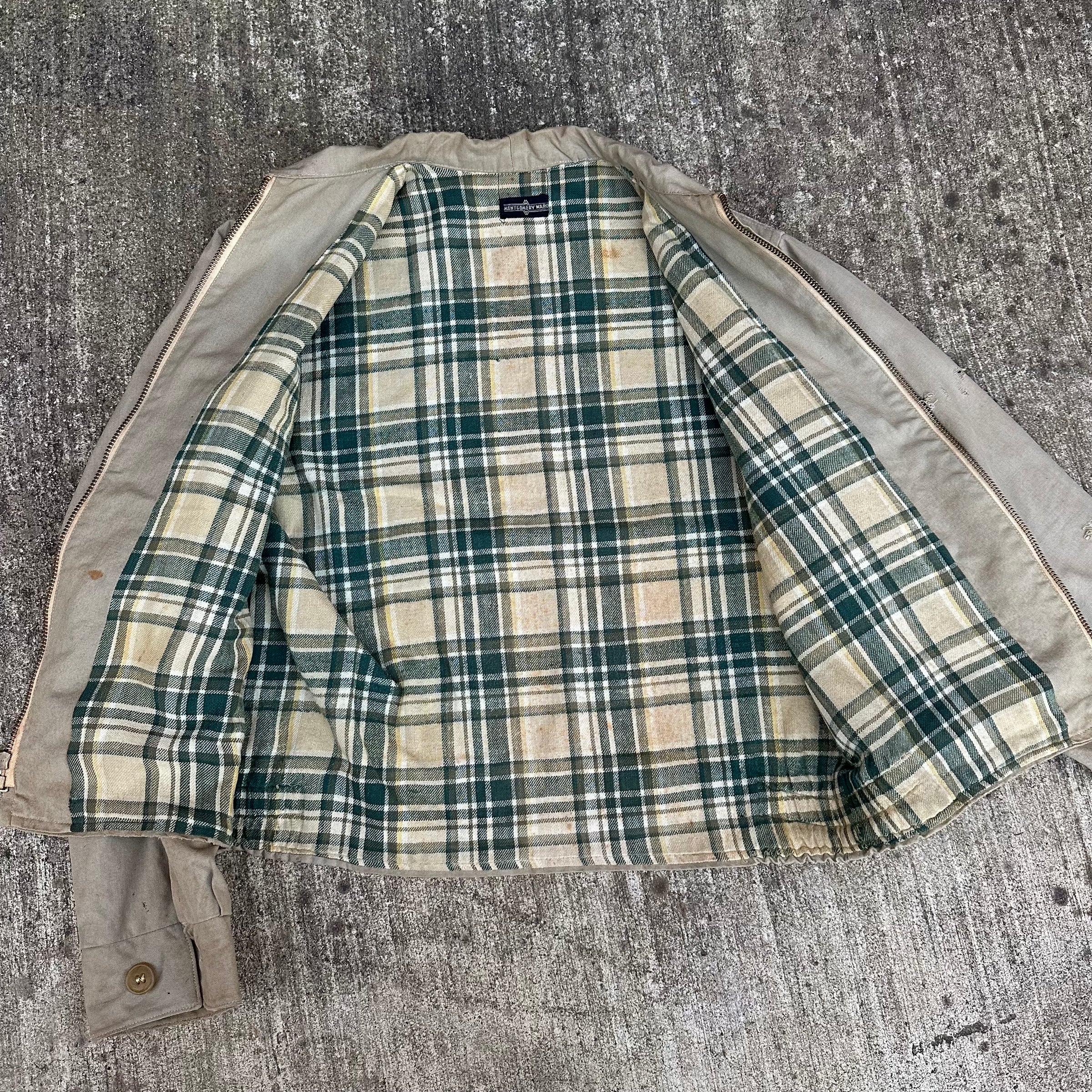 1940’s/50’s Montgomery Ward Cotton Flannel Lined Jacket