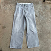 1950’s Anthony’s Buckhide Grey Sailcloth Cotton Work Pants 30” Waist