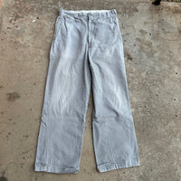 1950’s Anthony’s Buckhide Grey Sailcloth Cotton Work Pants 30” Waist