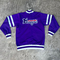 1970’s Medalist Sand Knit West Dragons Purple Nylon Warm Up Jacket Size 38