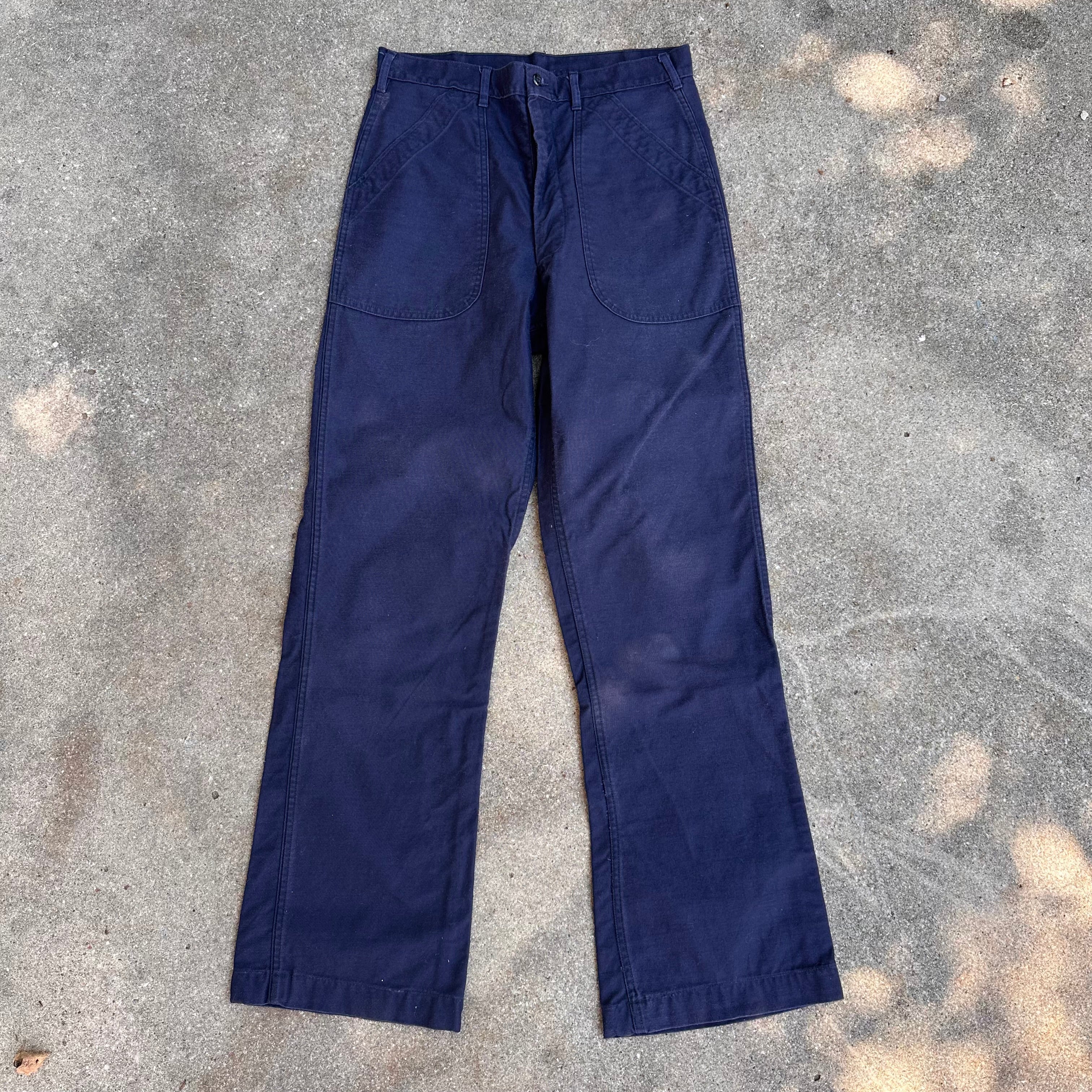 1970's USN Dark Blue Utility Trousers 31” x 31” – Little Chum Vintage