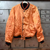 1950’s Patched Reversible Orange and Black Varsity Jacket 25” Chest