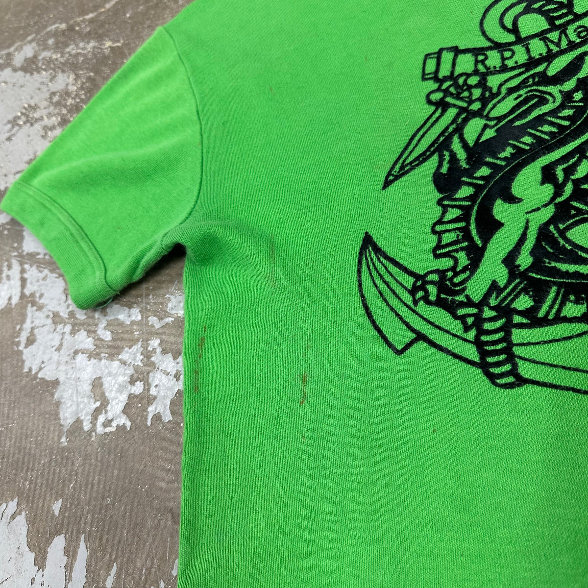 1960’s/70’s French 8th Marine Parachute Regiment Flock Print T-Shirt Small