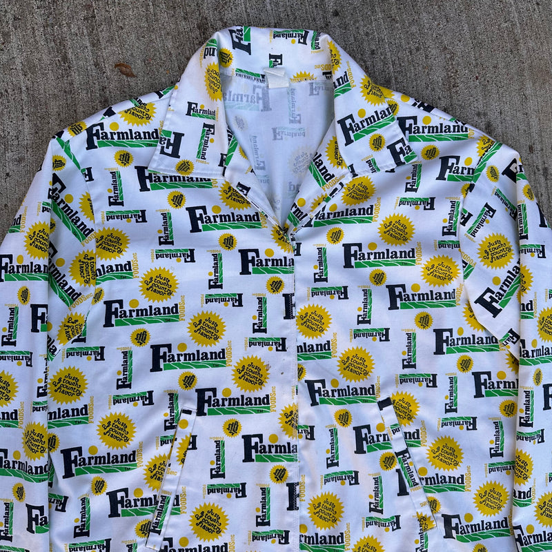 1970’s Farmland All Over Print Pullover Jacket Large