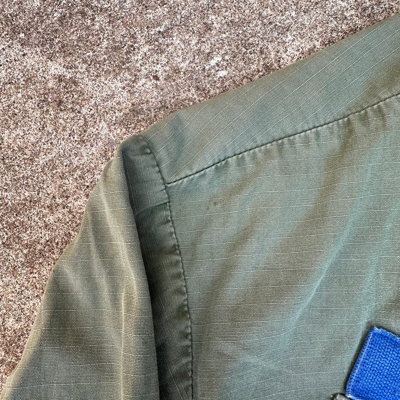1970’s Vietnam War Civil Air Patrol Patched Ripstop Jungle Jacket Medium Short