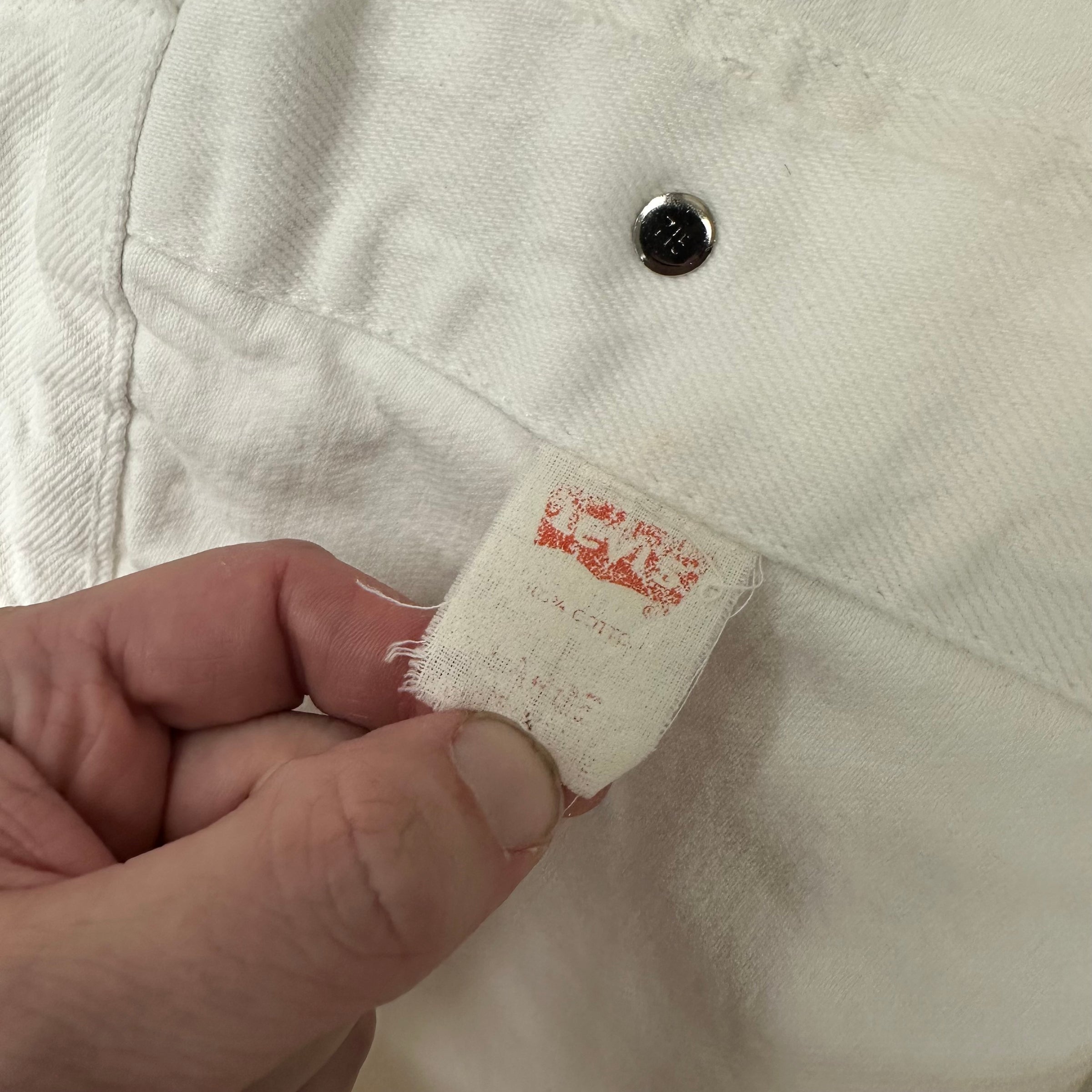 1980’s/90’s Levi’s White Type 3 Denim Jacket Large
