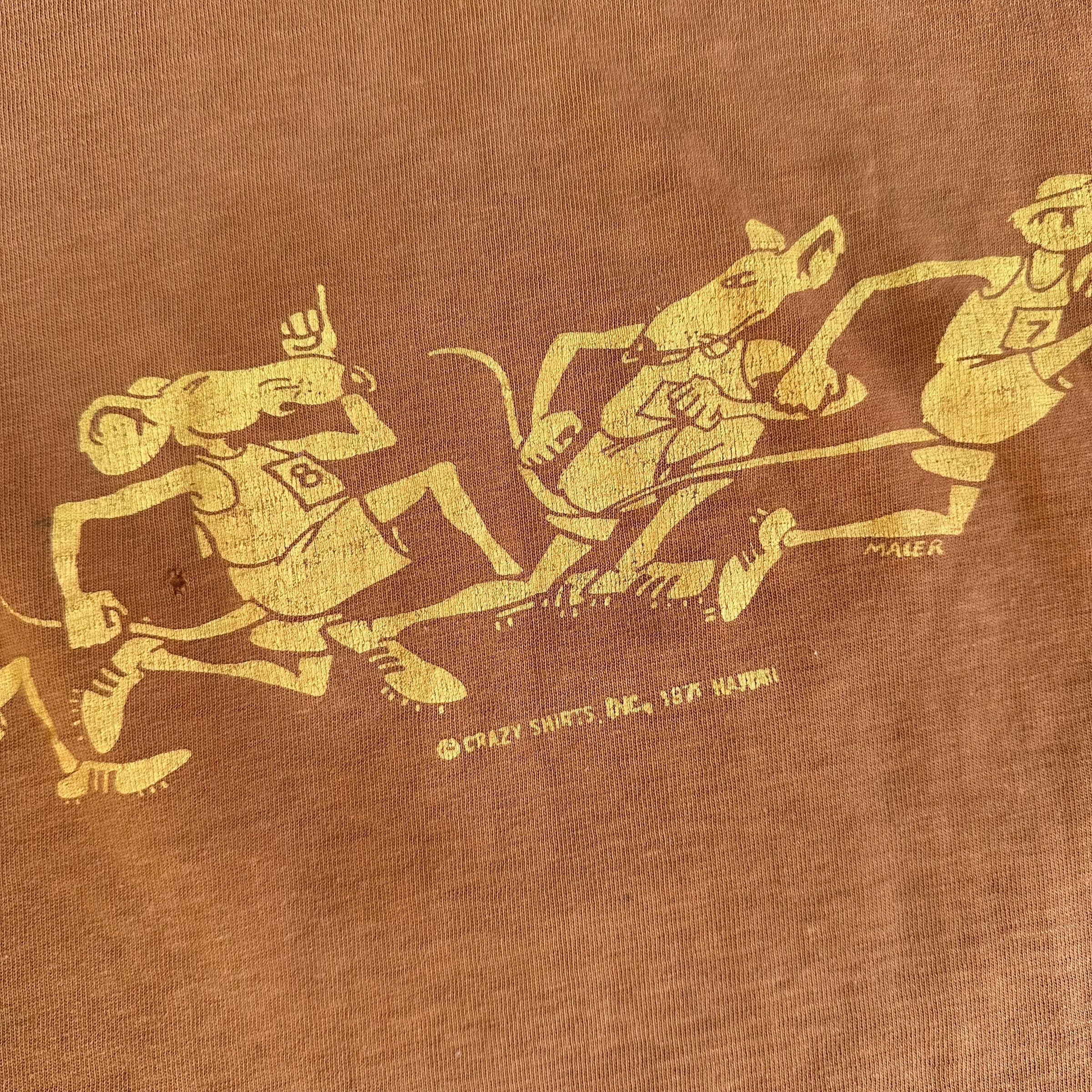 1970’s Crazy Shirts Rat Race Weed T-Shirt Small