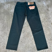 1990’s Deadstock Levi’s 501 Made in USA Green Denim Jeans 36” Waist