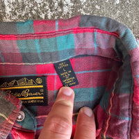 1990’s Eddie Bauer Plaid Cotton Flannel Shirt Large