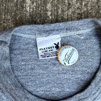 1970’s Playboy Flock Print Heather Gray T-Shirt Medium