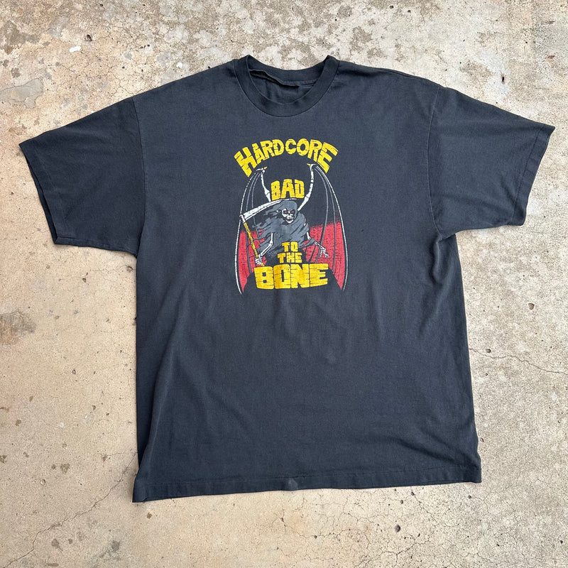 1980’s Hardcore Bad to the Bone Grim Reaper T-Shirt Large