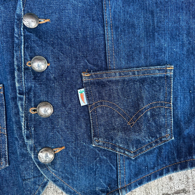 1970’s/80’s Levi’s Fresh Produce Denim Vest S/M