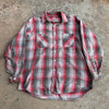 1960’s Big Mac Red/Black Plaid Cotton Flannel Shirt XL Tall