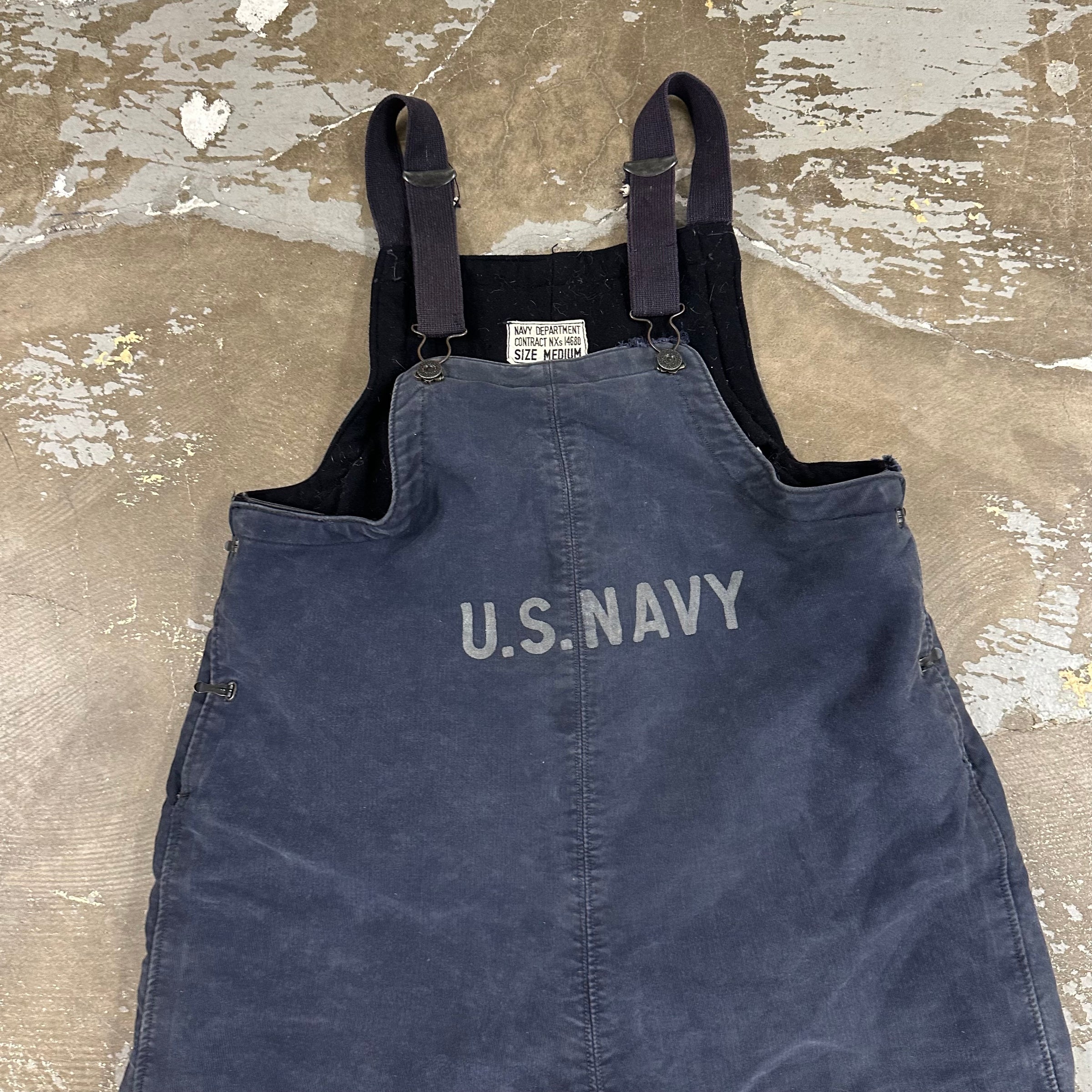 1940’s WWII USN Blue Deck Overalls Size Medium