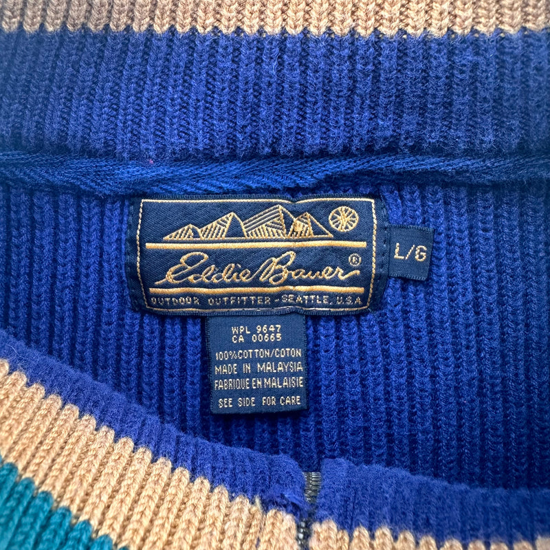 1990’s Eddie Bauer Cotton Quarter Zip Sweater Large