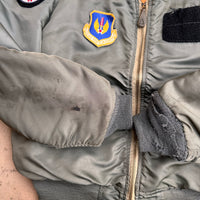 1970’s Patched MA-1 Flight Jacket Large