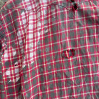 1950’s Thrashed Blue Bell Wrangler Cotton Flannel Shirt Large