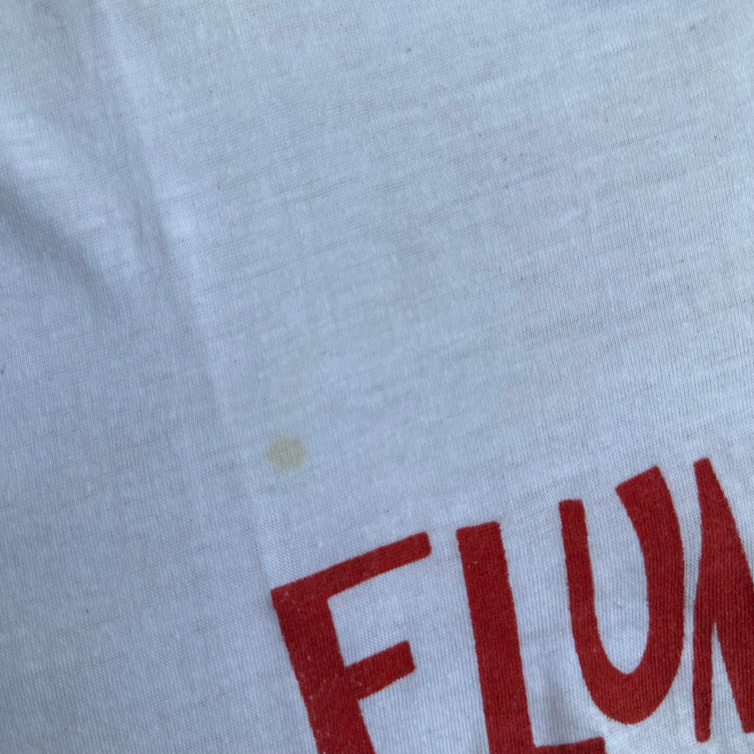 1970’s/80’s Flunk Out Now Caveman Ringer T-Shirt Large