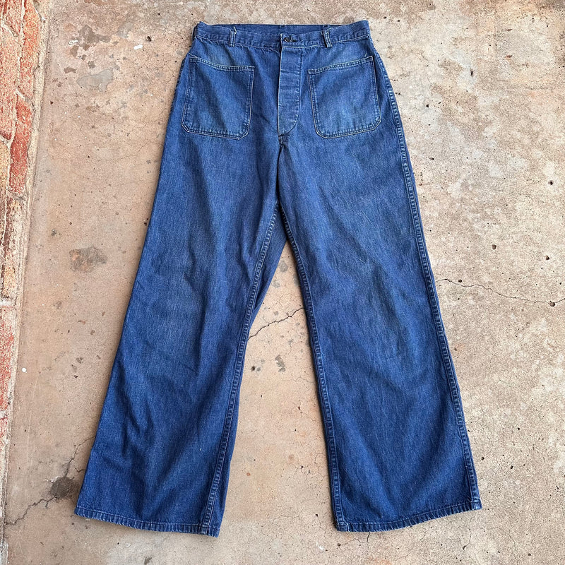 1940’s/50’s USN Denim Trousers 32” x 30”