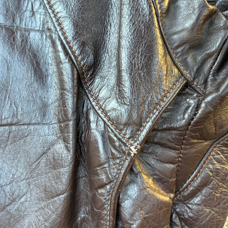 1970’s Vanson Cafe Racer Leather Motorcycle Jacket Size 48