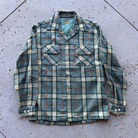 1960’s McGregor Wool Plaid Loop Collar Shirt Medium