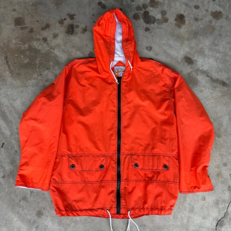 1990’s East West Rave Style Orange Windbreaker Jacket