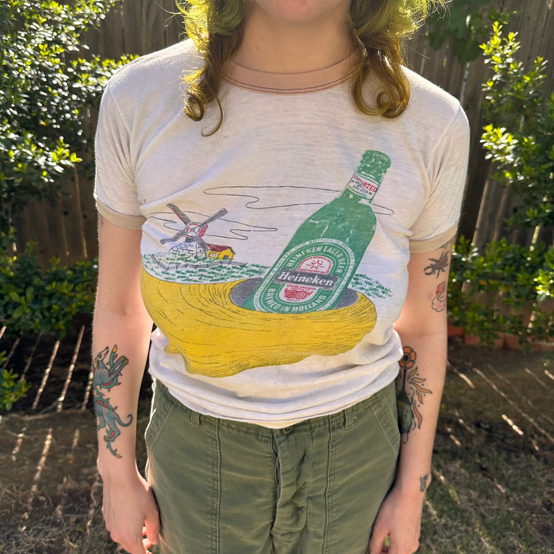 1960’s Heineken Beer Ringer T-Shirt XS