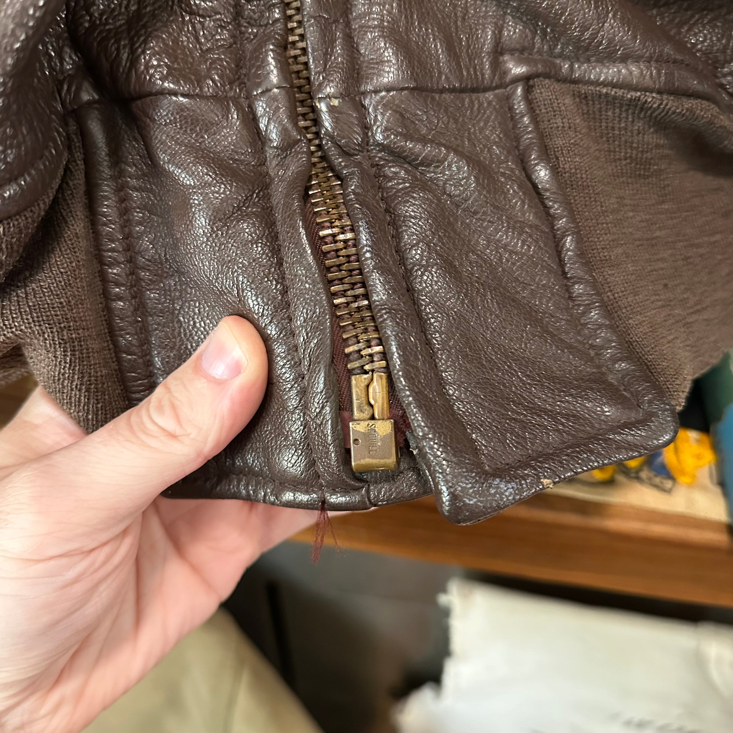 1960’s/70’s USN G-1 Leather Flight Jacket 22” Chest