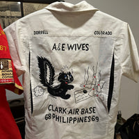 1960’s Vietnam War Clark Air Base Military Souvenir Bowling Shirt