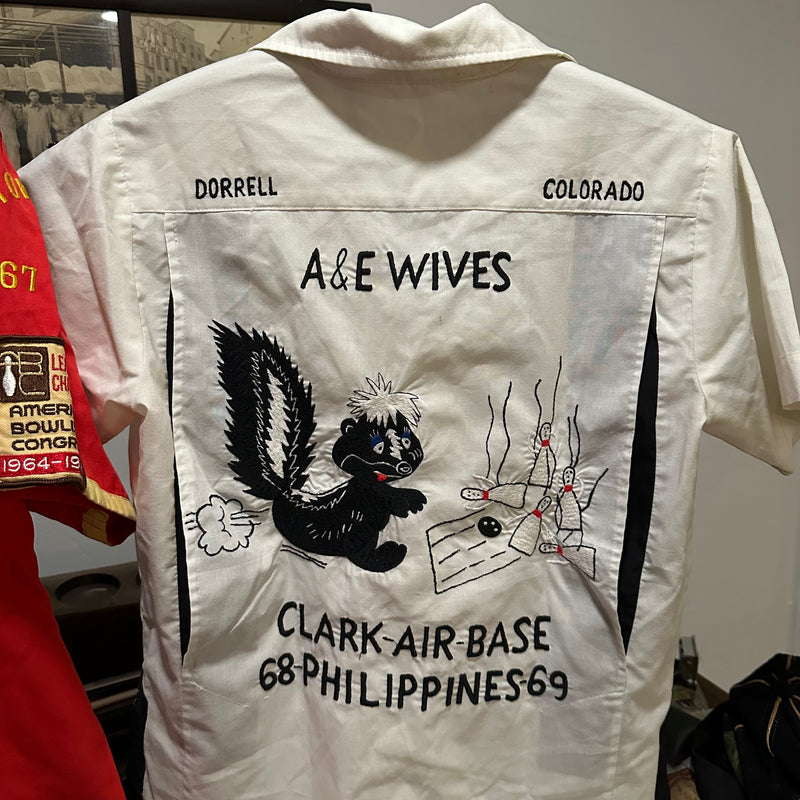 1960’s Vietnam War Clark Air Base Military Souvenir Bowling Shirt