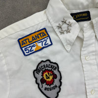 1970’s Patched Georgia Jaycees Button Down Shirt Large